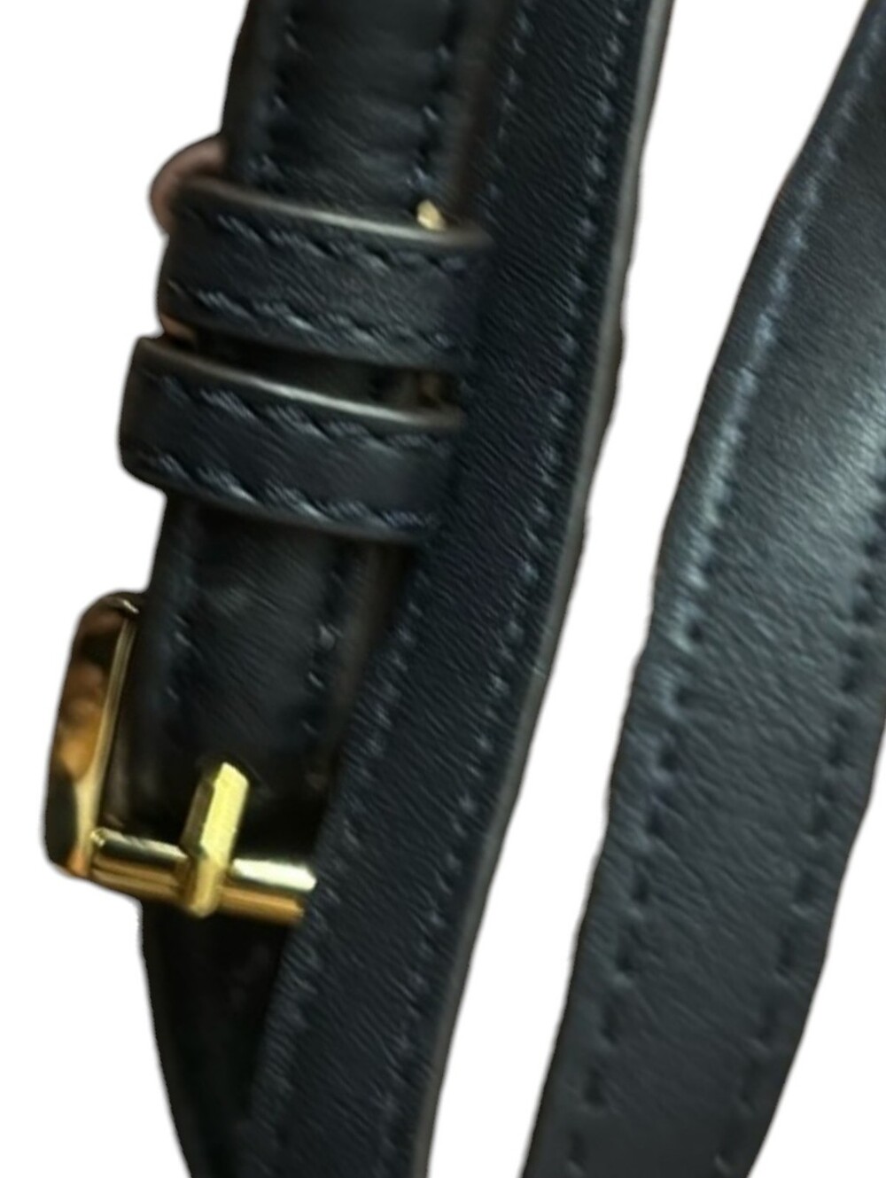Michael Kors EUC Navy Leather Crossbody Bag with Light Blue Accent - Picture 9 of 10